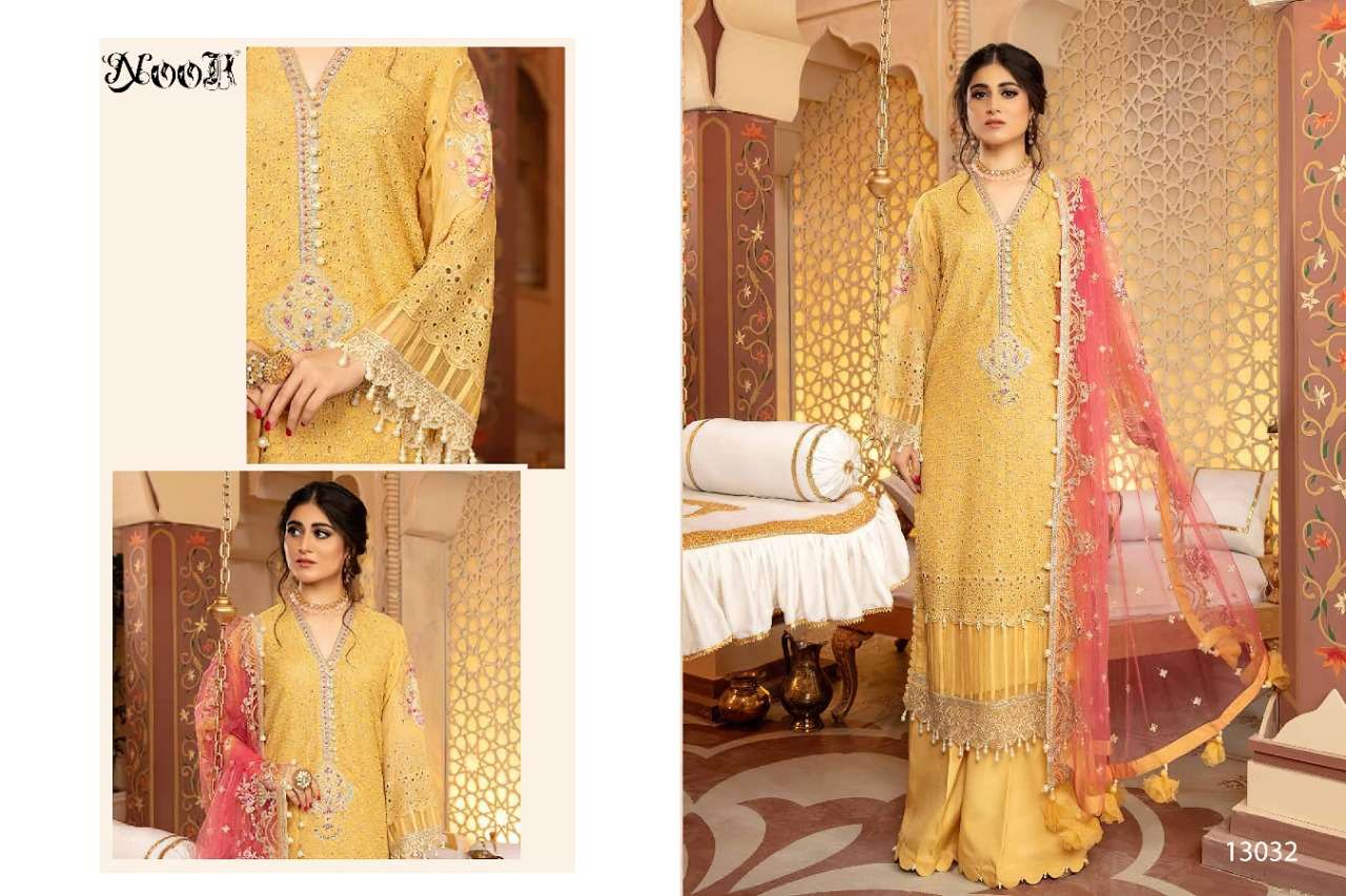 NOOR PRESENTS LATEST PAKISTANI CATALOG GUZARISH VOL -04 WHOLESALE RATE IN SURAT- SAI DRESSES