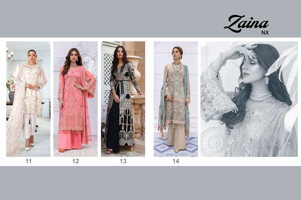 PRIYAM FASHION PRESENTS LATEST PAKISTANI CATALOG ZAINA- VOL.-1 NX WHOLESALE RATEIN SURAT- SAI DRESSES