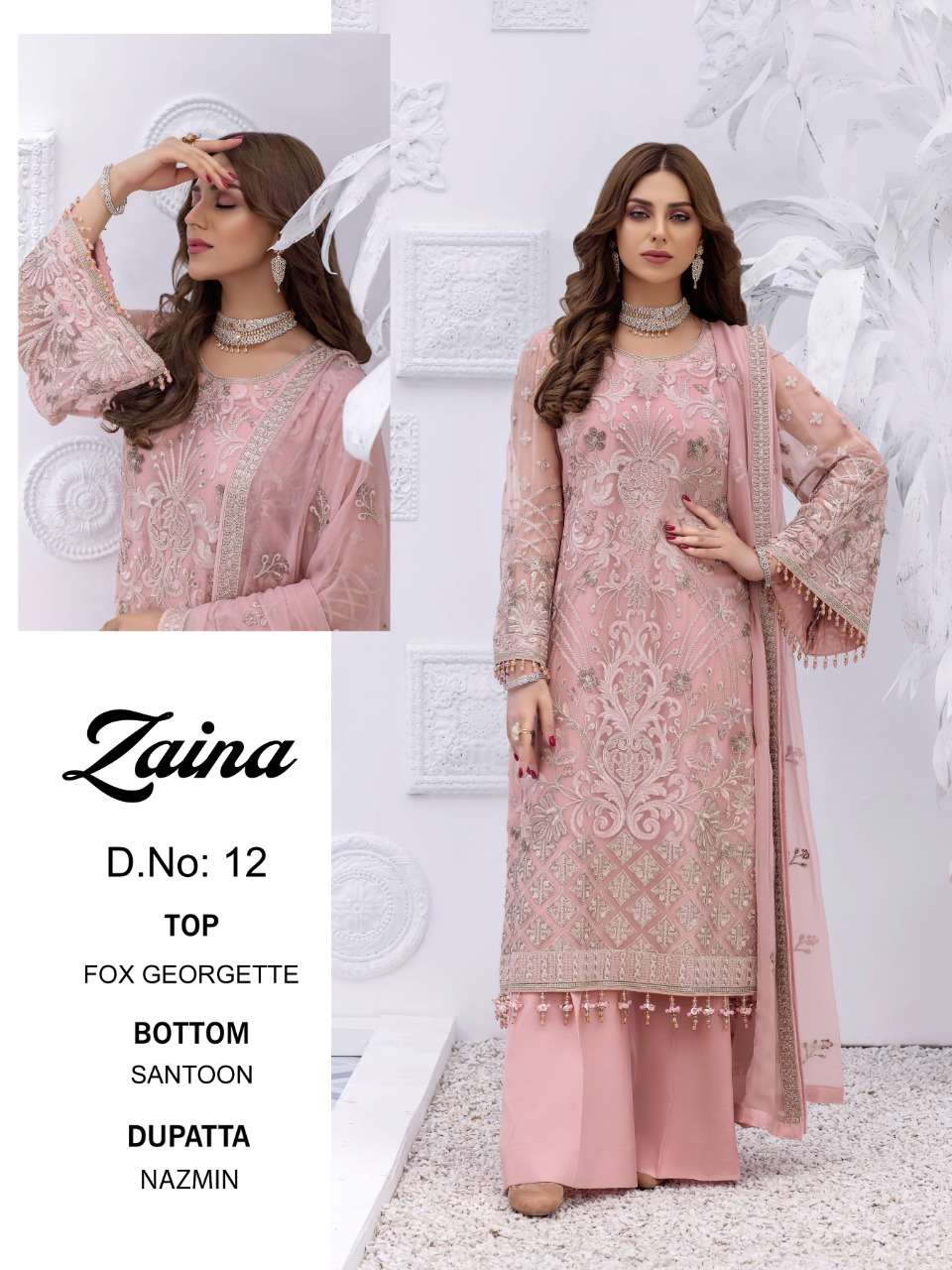 PRIYAM FASHION PRESENTS LATEST PAKISTANI CATALOG ZAINA- VOL.-1 NX WHOLESALE RATEIN SURAT- SAI DRESSES