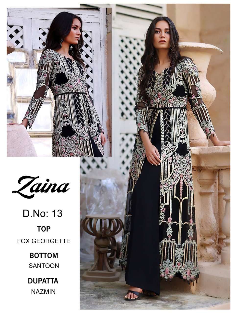 PRIYAM FASHION PRESENTS LATEST PAKISTANI CATALOG ZAINA- VOL.-1 NX WHOLESALE RATEIN SURAT- SAI DRESSES