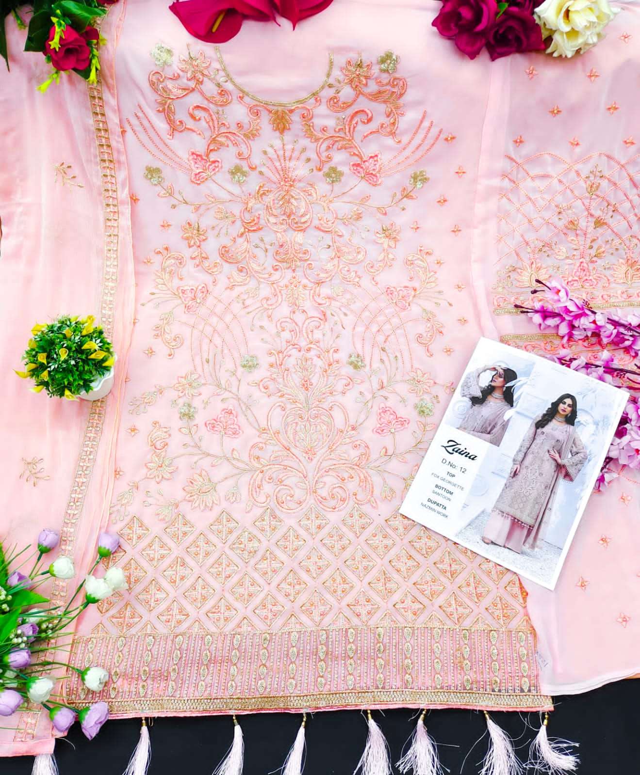 PRIYAM FASHION PRESENTS LATEST PAKISTANI CATALOG ZAINA- VOL.-1 NX WHOLESALE RATEIN SURAT- SAI DRESSES