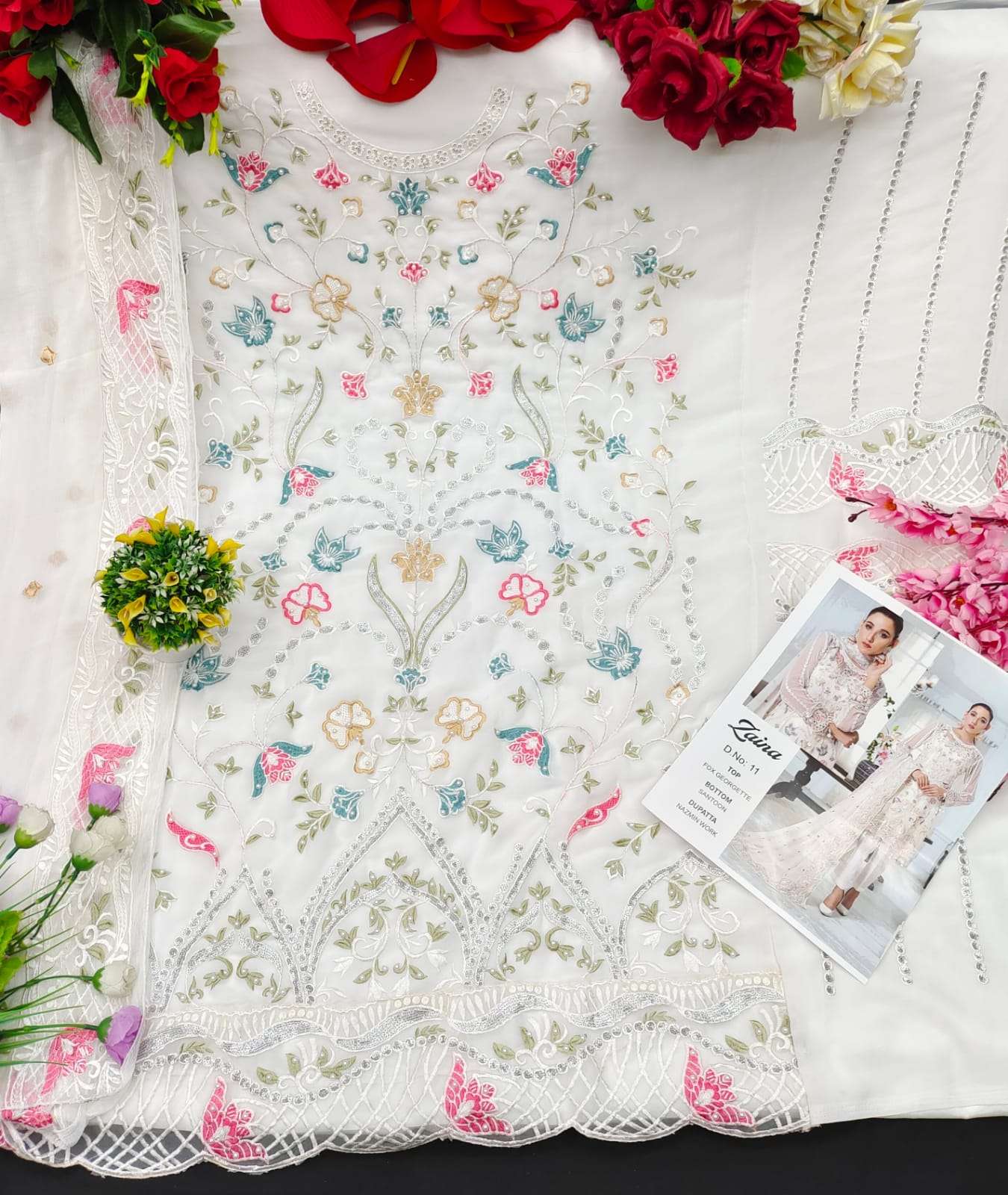 PRIYAM FASHION PRESENTS LATEST PAKISTANI CATALOG ZAINA- VOL.-1 NX WHOLESALE RATEIN SURAT- SAI DRESSES