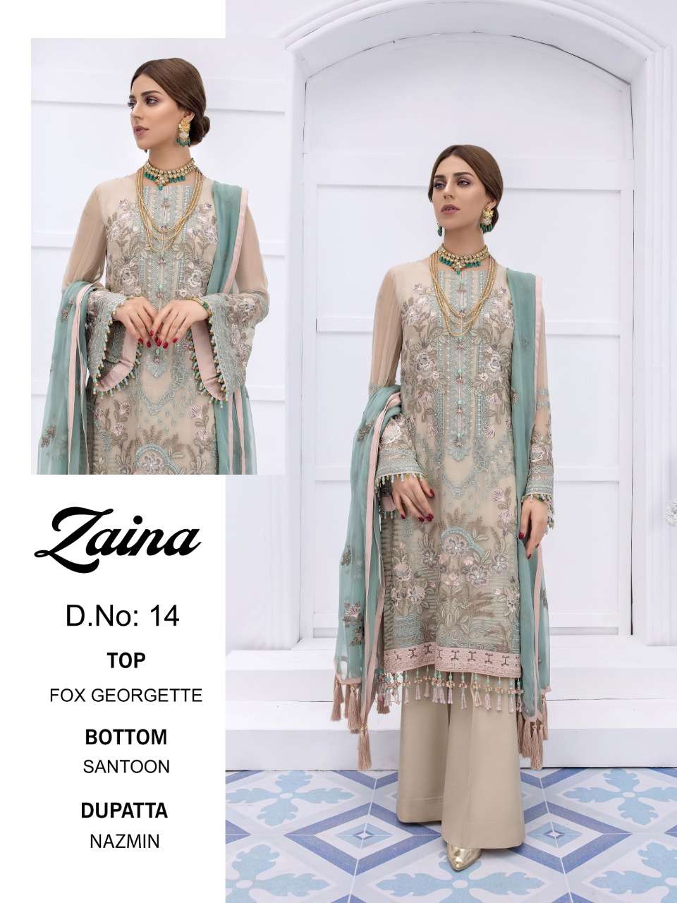 PRIYAM FASHION PRESENTS LATEST PAKISTANI CATALOG ZAINA- VOL.-1 NX WHOLESALE RATEIN SURAT- SAI DRESSES