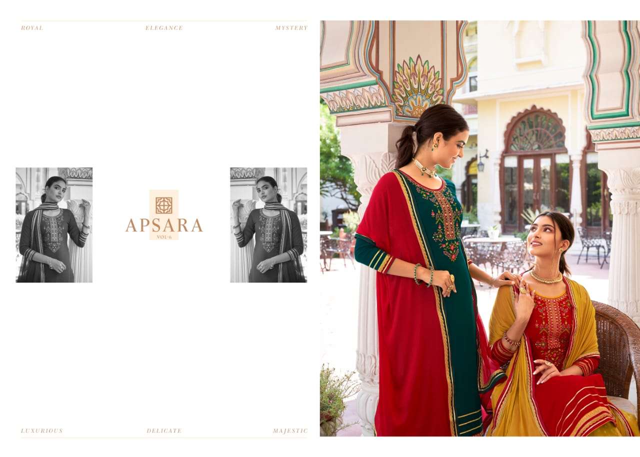 RANGOON PRESENTS LATEST CATALOG APSARA VOL-06 WHOLESALE RATE IN SURAT - SAI DRESSES