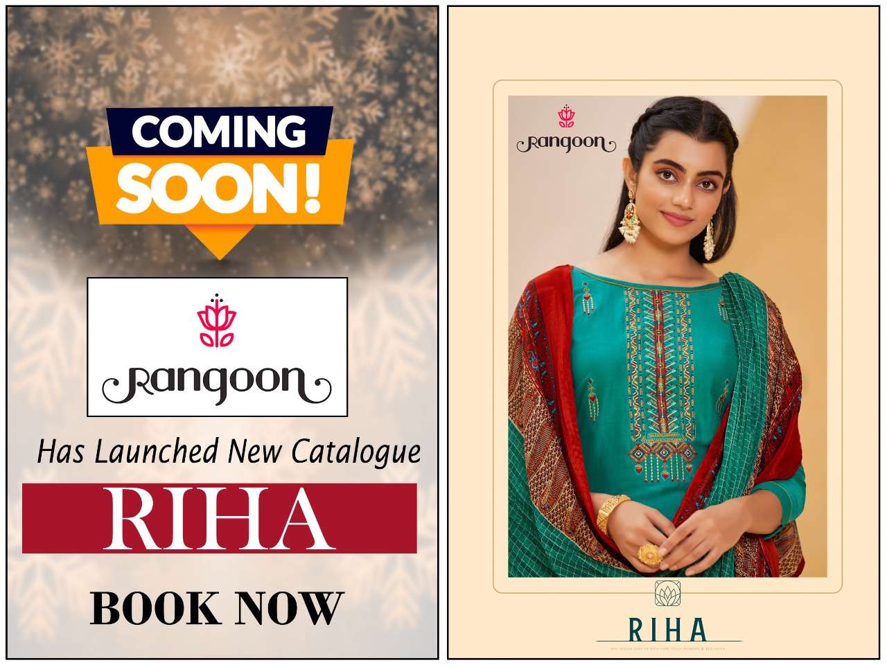 RANGOON PRESENTS LATEST CATALOG RIHA WHOLESALE RATE IN SURAT - SAI DRESSES