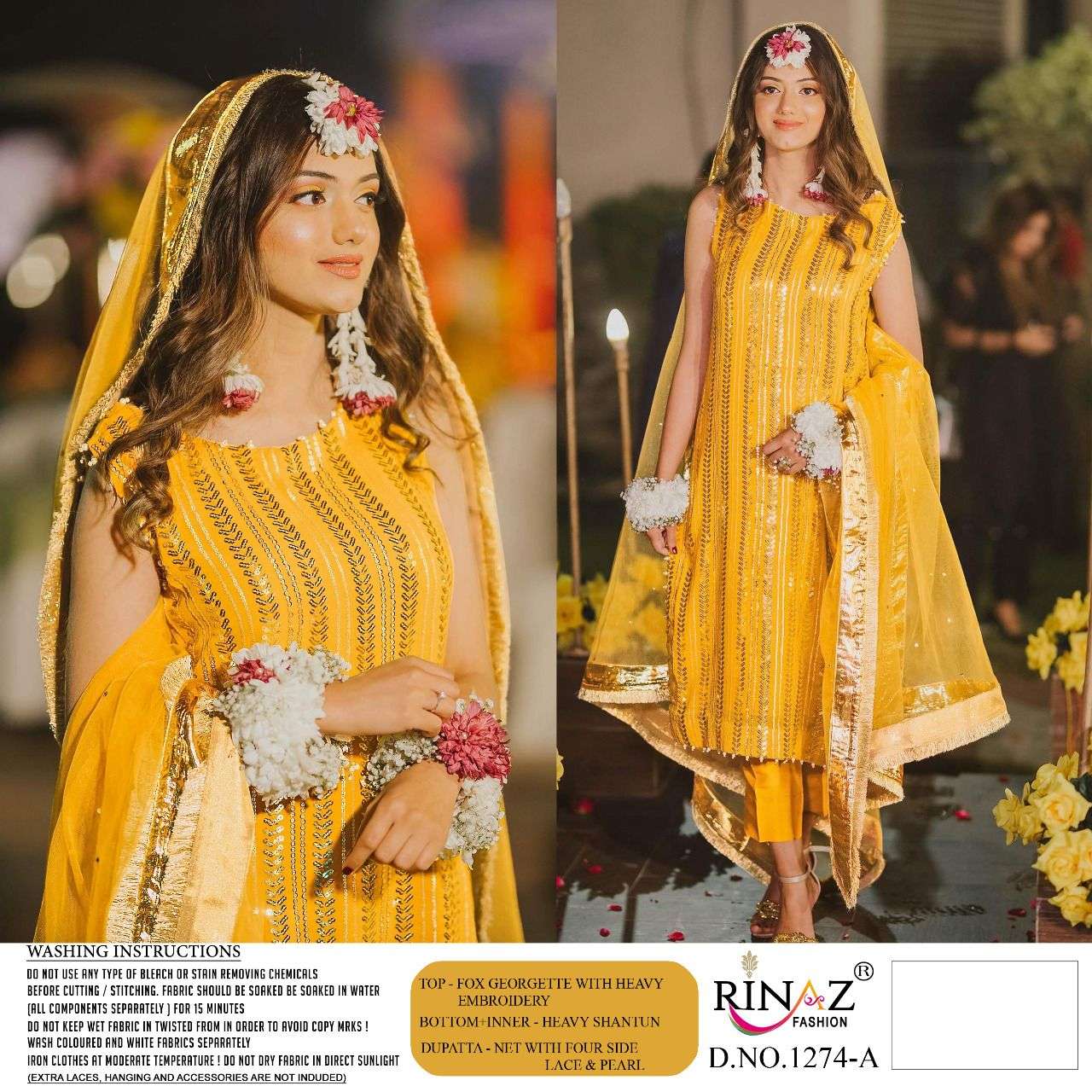 RINAZ FASHION PRESENTS D.N. 1274 COLOUR SERIES WHOLESALE RATE IN SURAT - SAI DRESSES