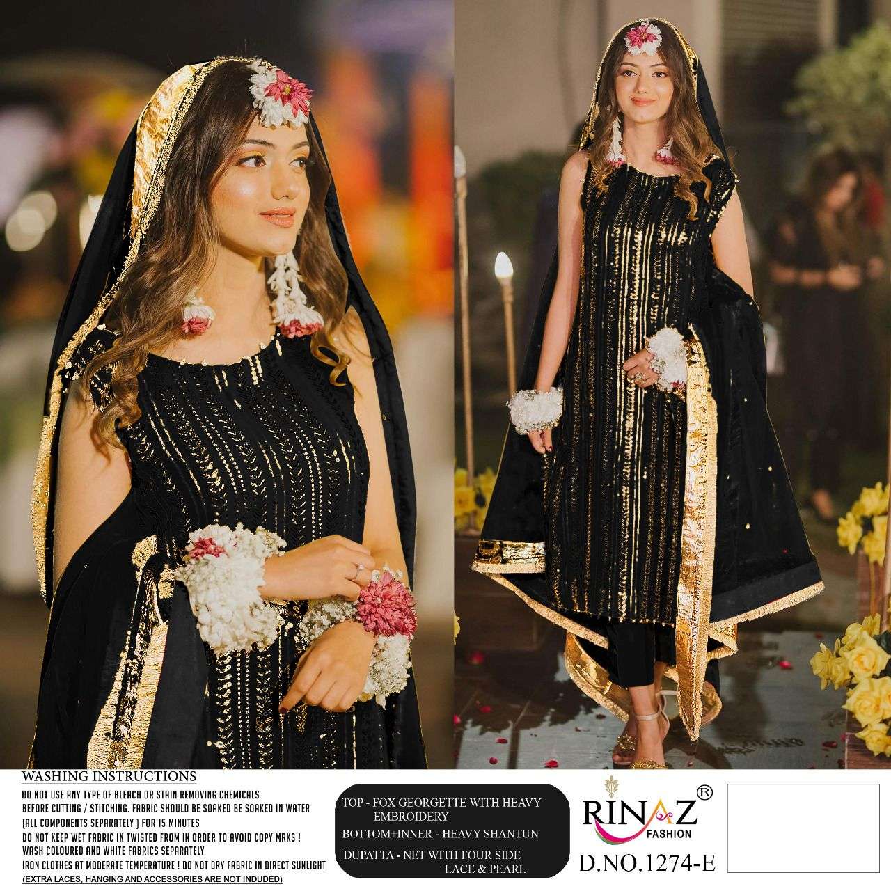 RINAZ FASHION PRESENTS D.N. 1274 COLOUR SERIES WHOLESALE RATE IN SURAT - SAI DRESSES