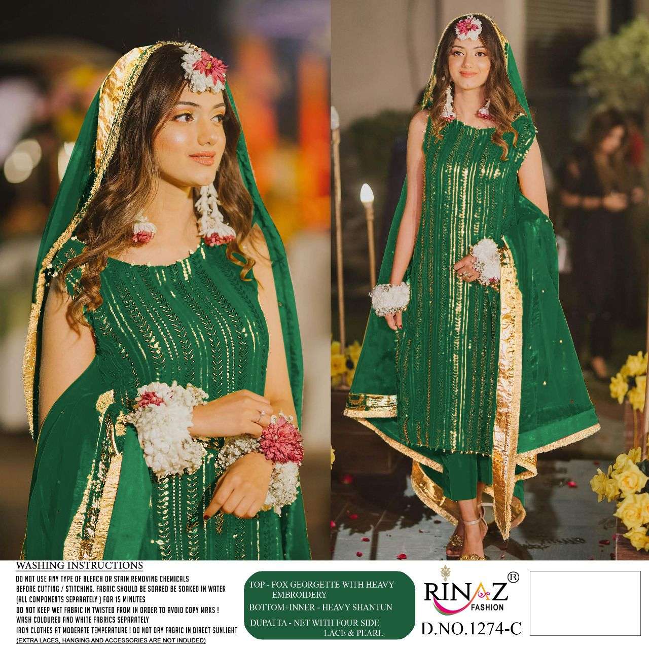 RINAZ FASHION PRESENTS D.N. 1274 COLOUR SERIES WHOLESALE RATE IN SURAT - SAI DRESSES