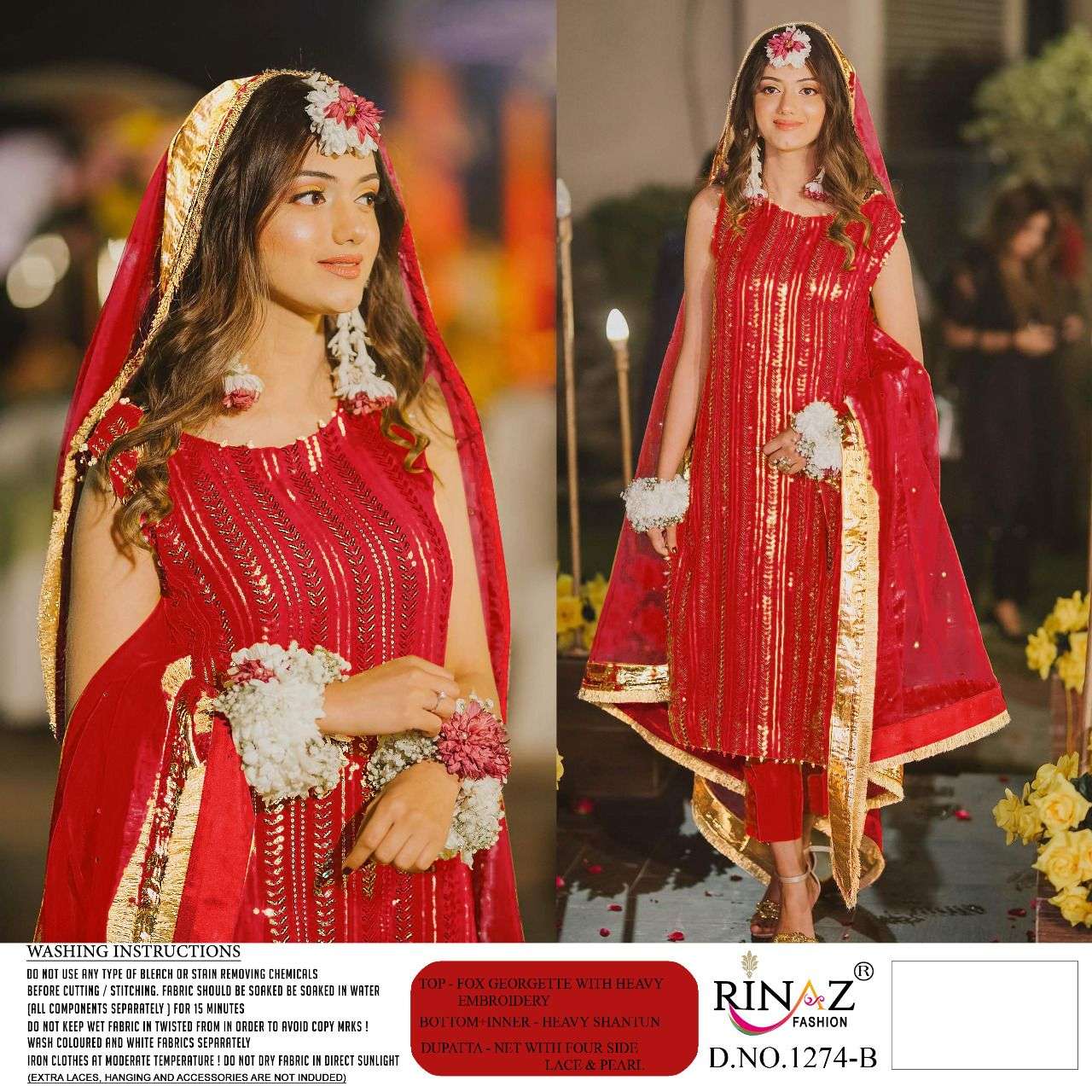 RINAZ FASHION PRESENTS D.N. 1274 COLOUR SERIES WHOLESALE RATE IN SURAT - SAI DRESSES