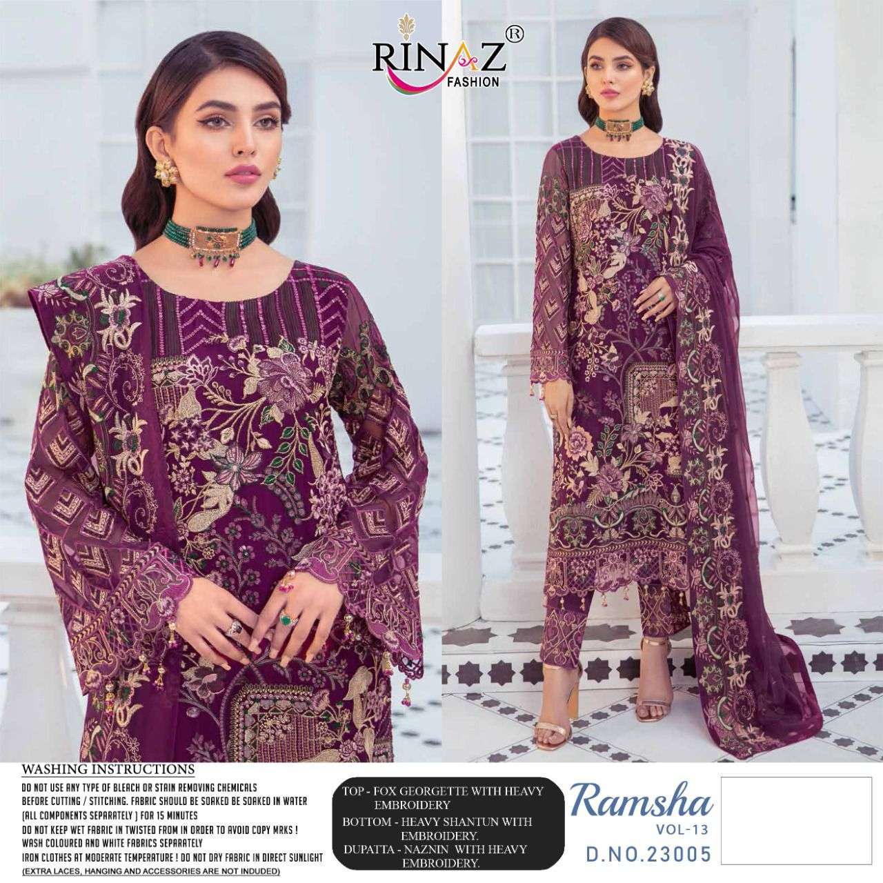 RINAZ FASHION PRESENTS RAMSHA VOL-013 WHOLESALE RATE IN SURAT - SAI DRESSES
