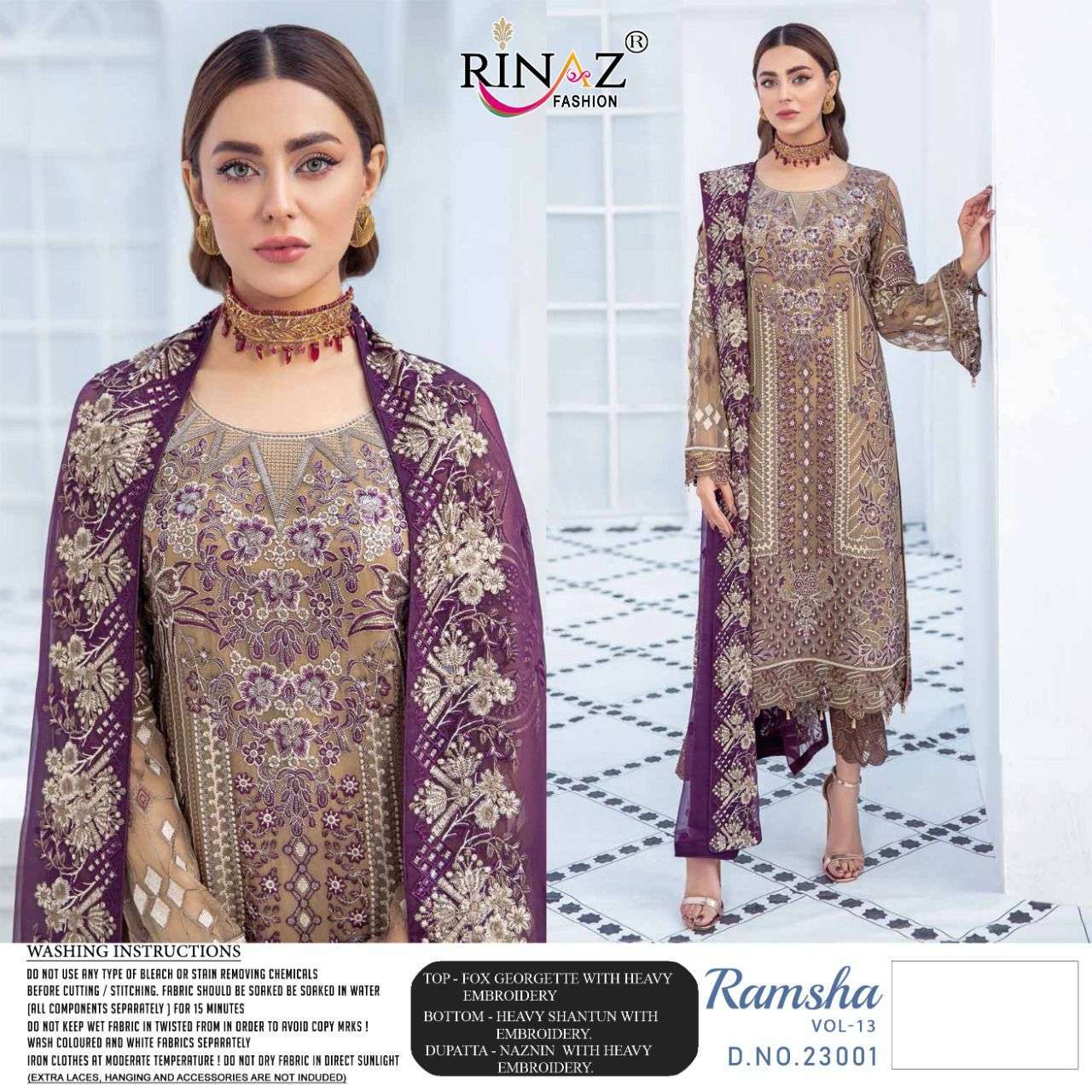 RINAZ FASHION PRESENTS RAMSHA VOL-013 WHOLESALE RATE IN SURAT - SAI DRESSES