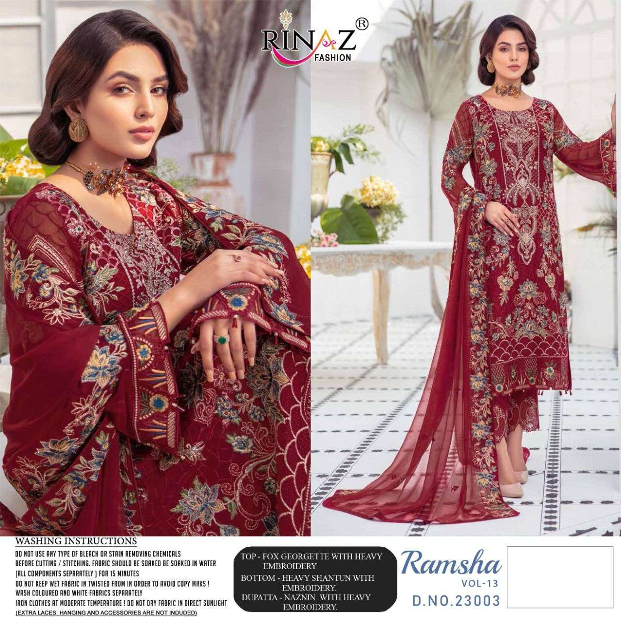 RINAZ FASHION PRESENTS RAMSHA VOL-013 WHOLESALE RATE IN SURAT - SAI DRESSES