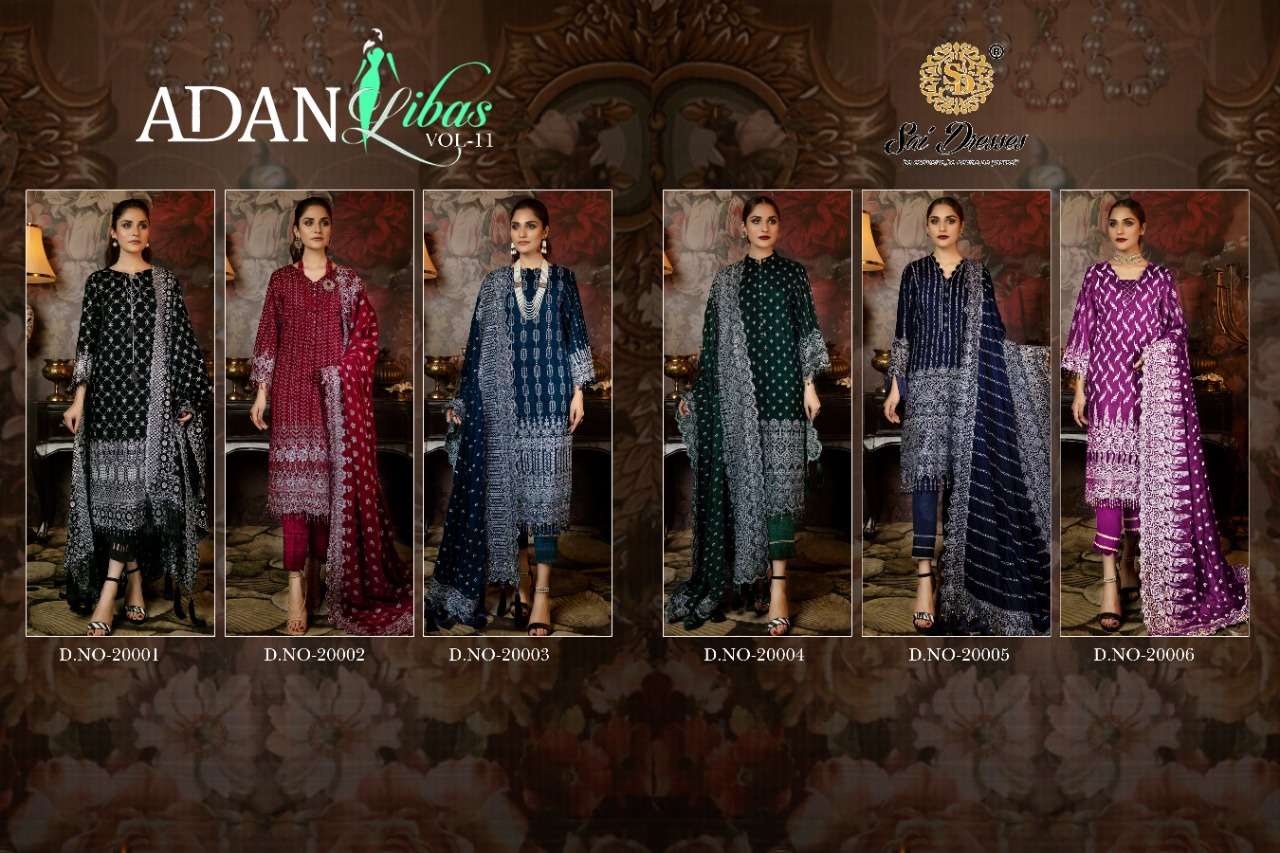 SAI DRESSES PRESENTS ADAN LIBAS VOL-11 WHOLESALE RATE IN SURAT SAI DRESSES