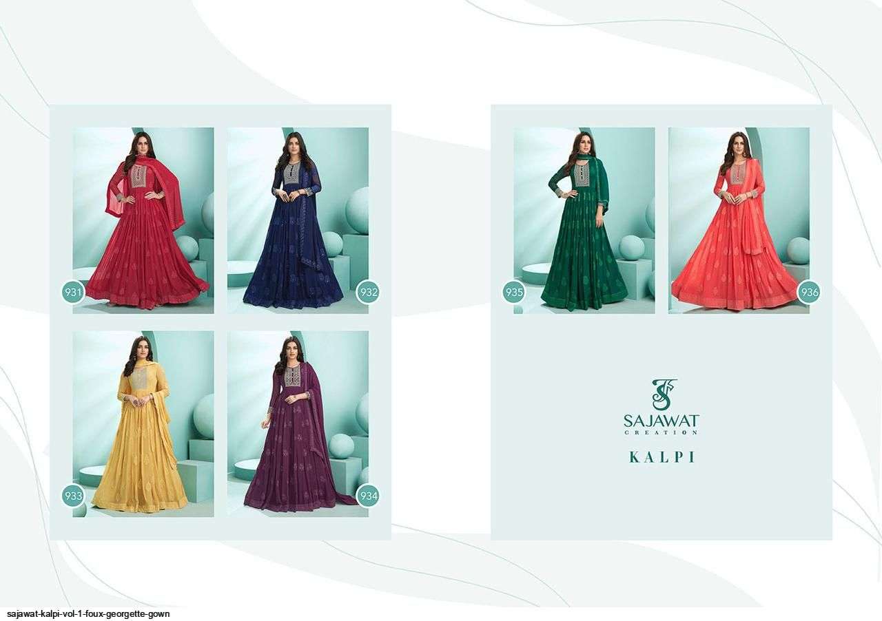 SAJAWAT CREATIONS PRESENTS KALPI VOL-01 WHOLESALE RATE IN SURAT- SAI DRESSES