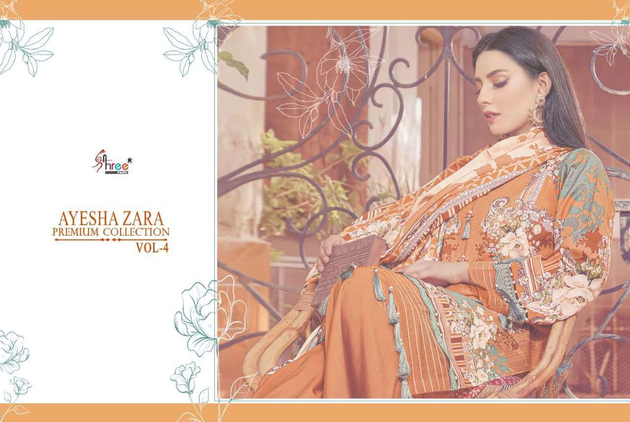 SHREE FABS PRESNETS AYESHA ZARA PREMIUM COLLECTION VOL-04 WHOLESALE RATE IN SURAT - SAI DRESSES 