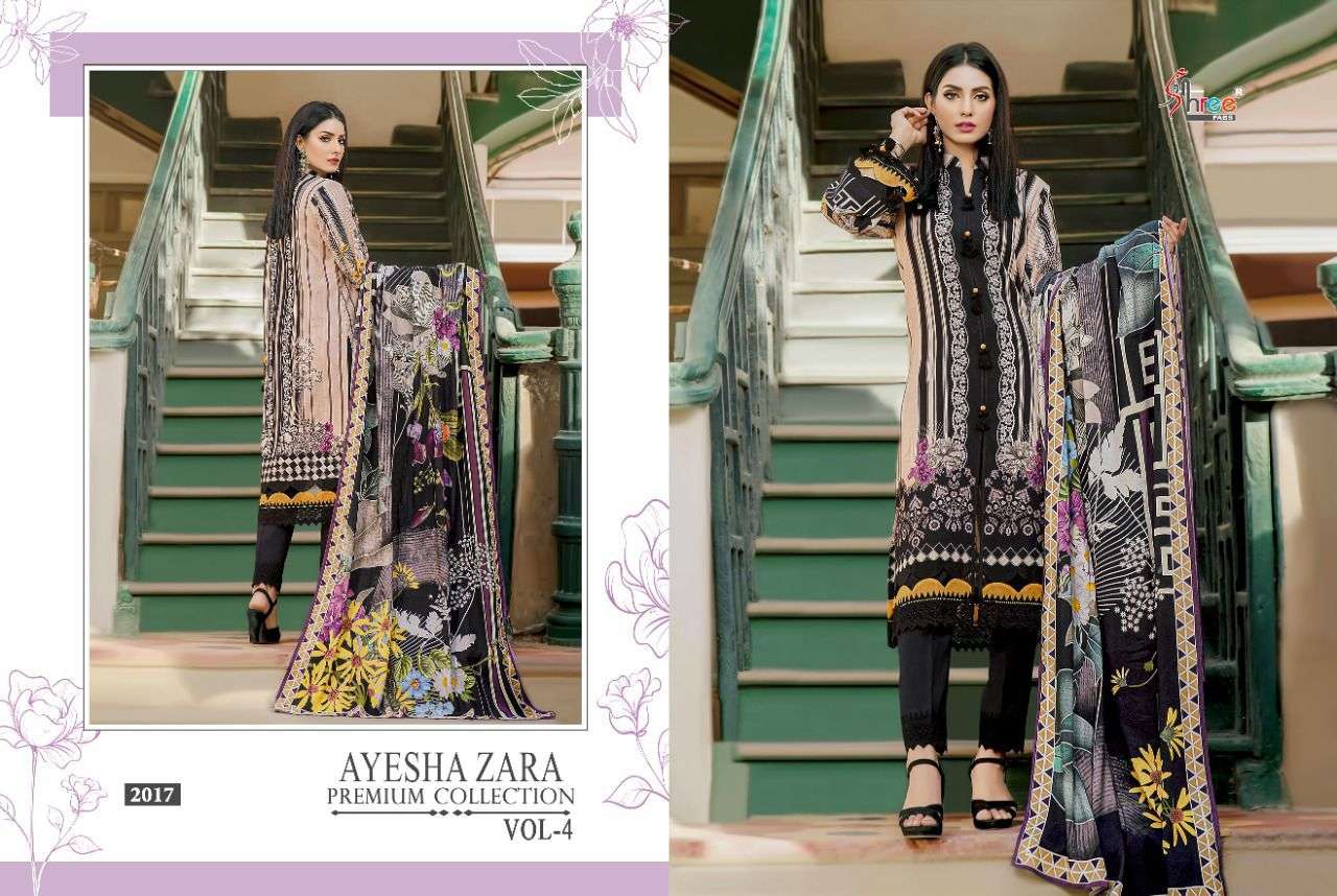SHREE FABS PRESNETS AYESHA ZARA PREMIUM COLLECTION VOL-04 WHOLESALE RATE IN SURAT - SAI DRESSES 