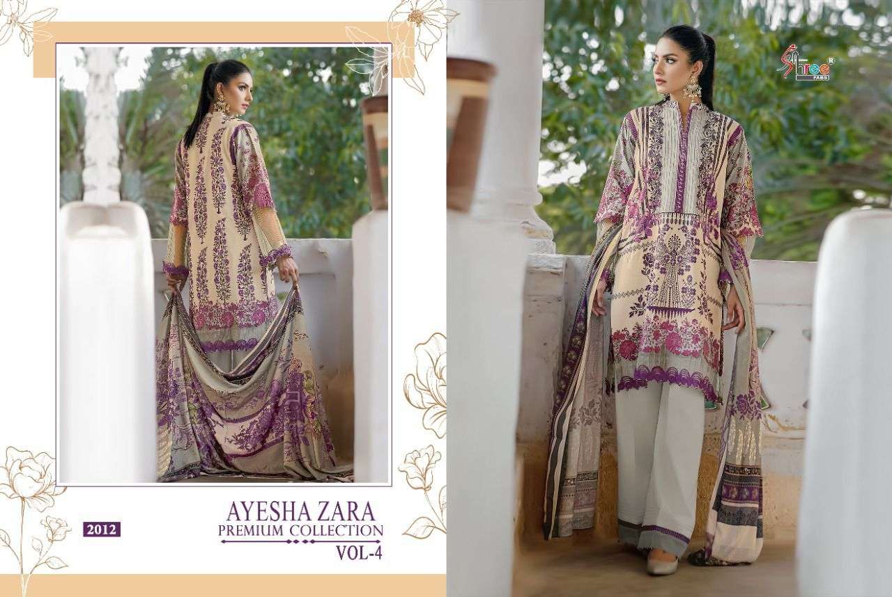 SHREE FABS PRESNETS AYESHA ZARA PREMIUM COLLECTION VOL-04 WHOLESALE RATE IN SURAT - SAI DRESSES 