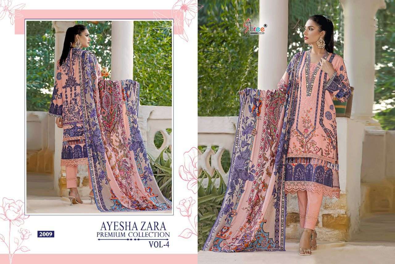 SHREE FABS PRESNETS AYESHA ZARA PREMIUM COLLECTION VOL-04 WHOLESALE RATE IN SURAT - SAI DRESSES 