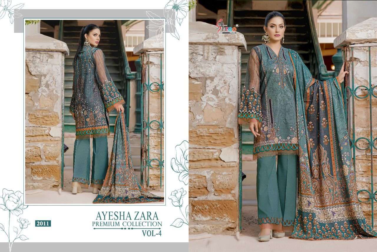 SHREE FABS PRESNETS AYESHA ZARA PREMIUM COLLECTION VOL-04 WHOLESALE RATE IN SURAT - SAI DRESSES 