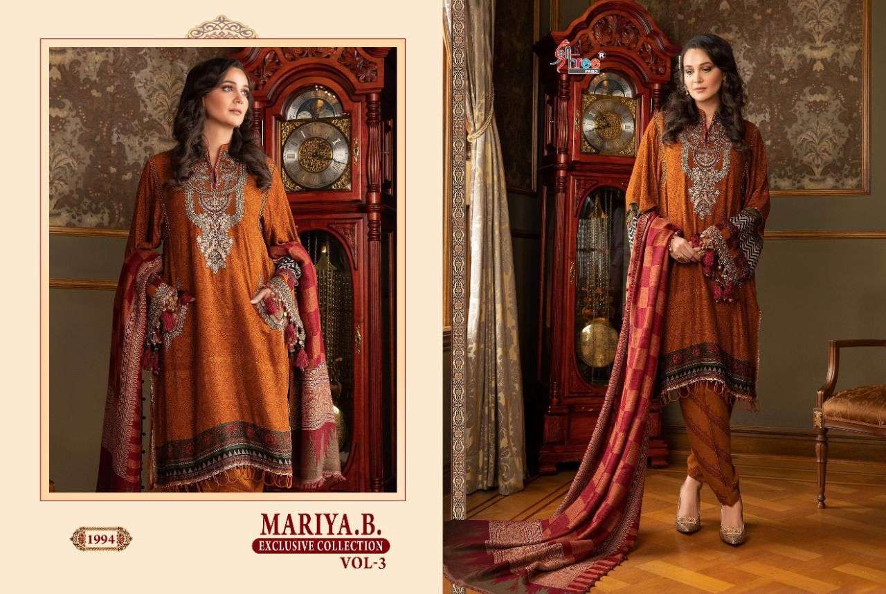 SHREE FABS PRESNETS MARIA B EXCLUSIVE COLLECTION VOL-03 PAKISTANI SUIT WHOLESALE RATE IN SURAT - SAI DRESSES