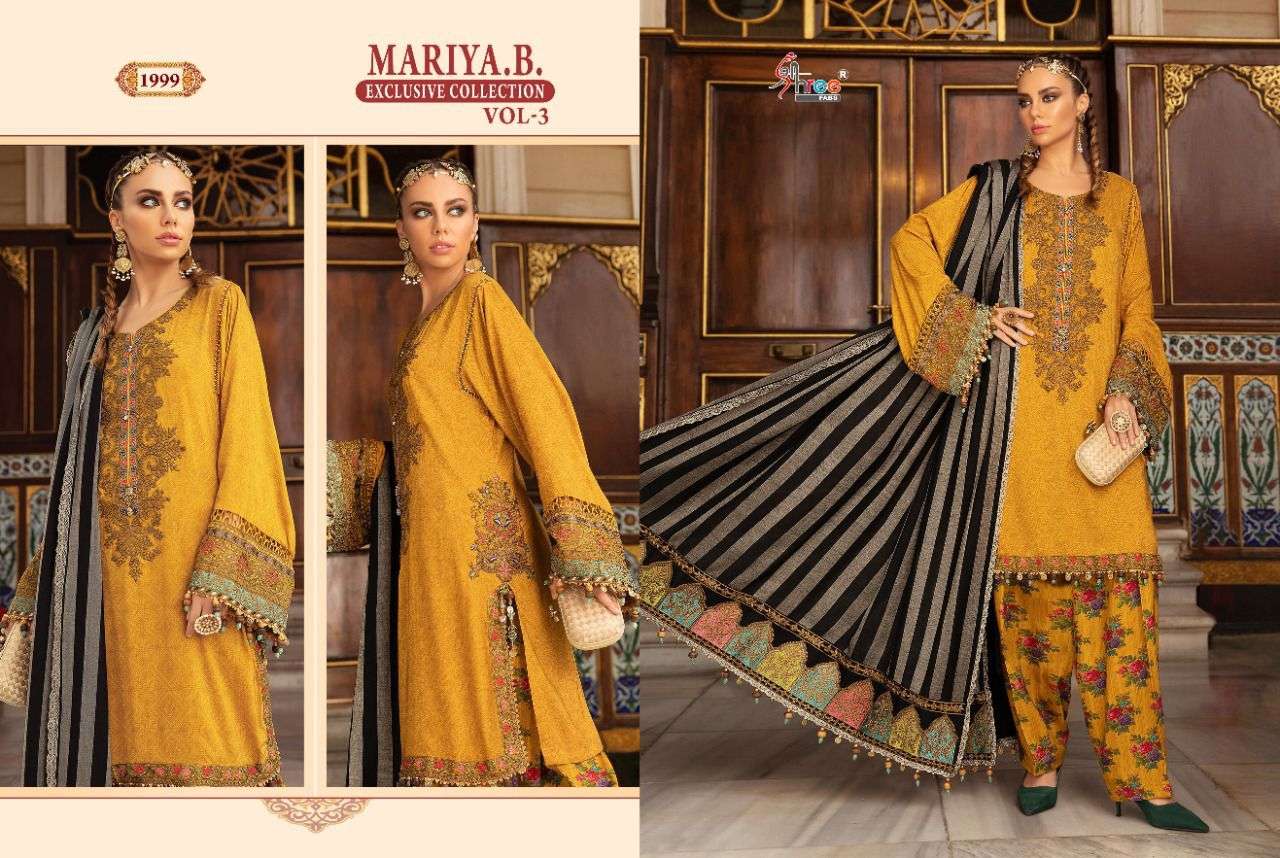 SHREE FABS PRESNETS MARIA B EXCLUSIVE COLLECTION VOL-03 PAKISTANI SUIT WHOLESALE RATE IN SURAT - SAI DRESSES