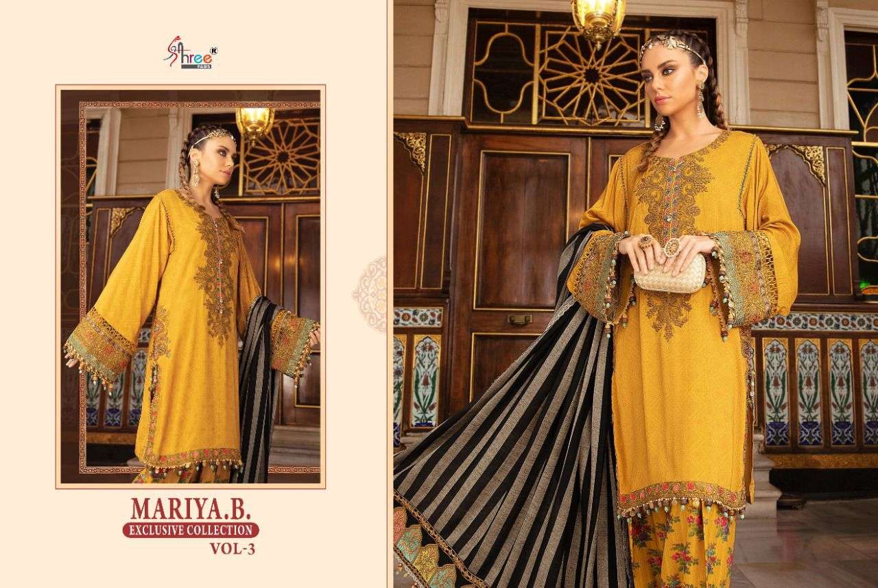 SHREE FABS PRESNETS MARIA B EXCLUSIVE COLLECTION VOL-03 PAKISTANI SUIT WHOLESALE RATE IN SURAT - SAI DRESSES