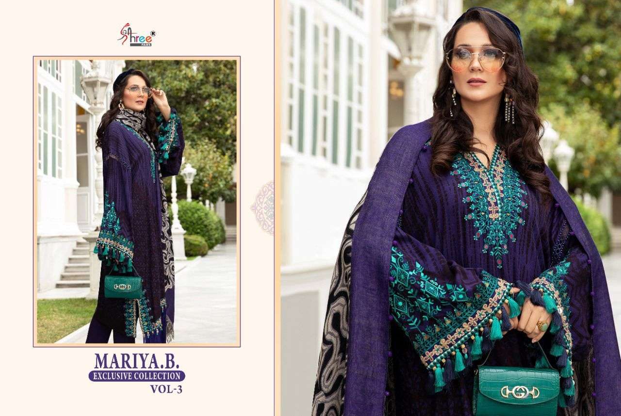 SHREE FABS PRESNETS MARIA B EXCLUSIVE COLLECTION VOL-03 PAKISTANI SUIT WHOLESALE RATE IN SURAT - SAI DRESSES