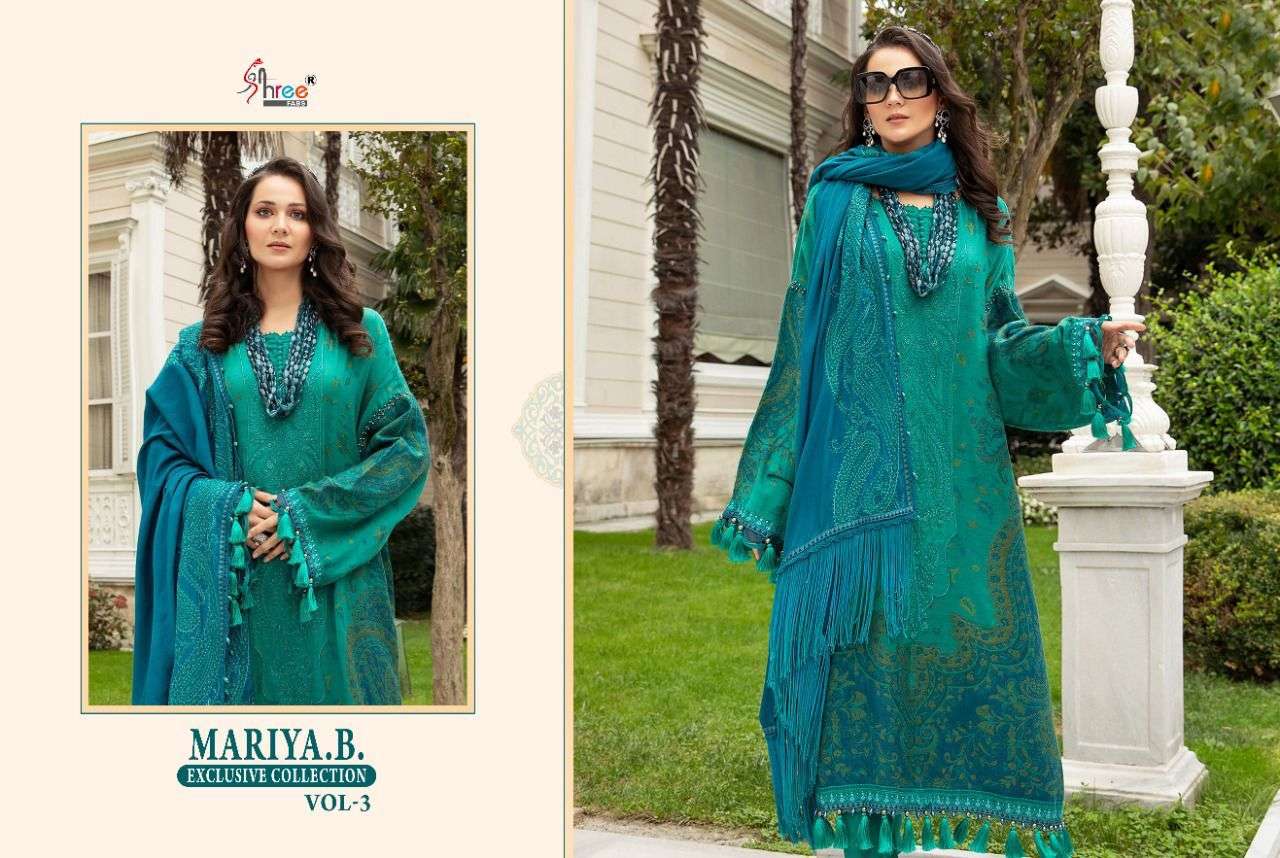 SHREE FABS PRESNETS MARIA B EXCLUSIVE COLLECTION VOL-03 PAKISTANI SUIT WHOLESALE RATE IN SURAT - SAI DRESSES