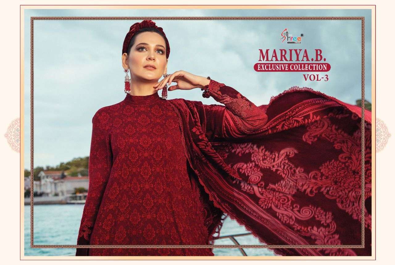 SHREE FABS PRESNETS MARIA B EXCLUSIVE COLLECTION VOL-03 PAKISTANI SUIT WHOLESALE RATE IN SURAT - SAI DRESSES