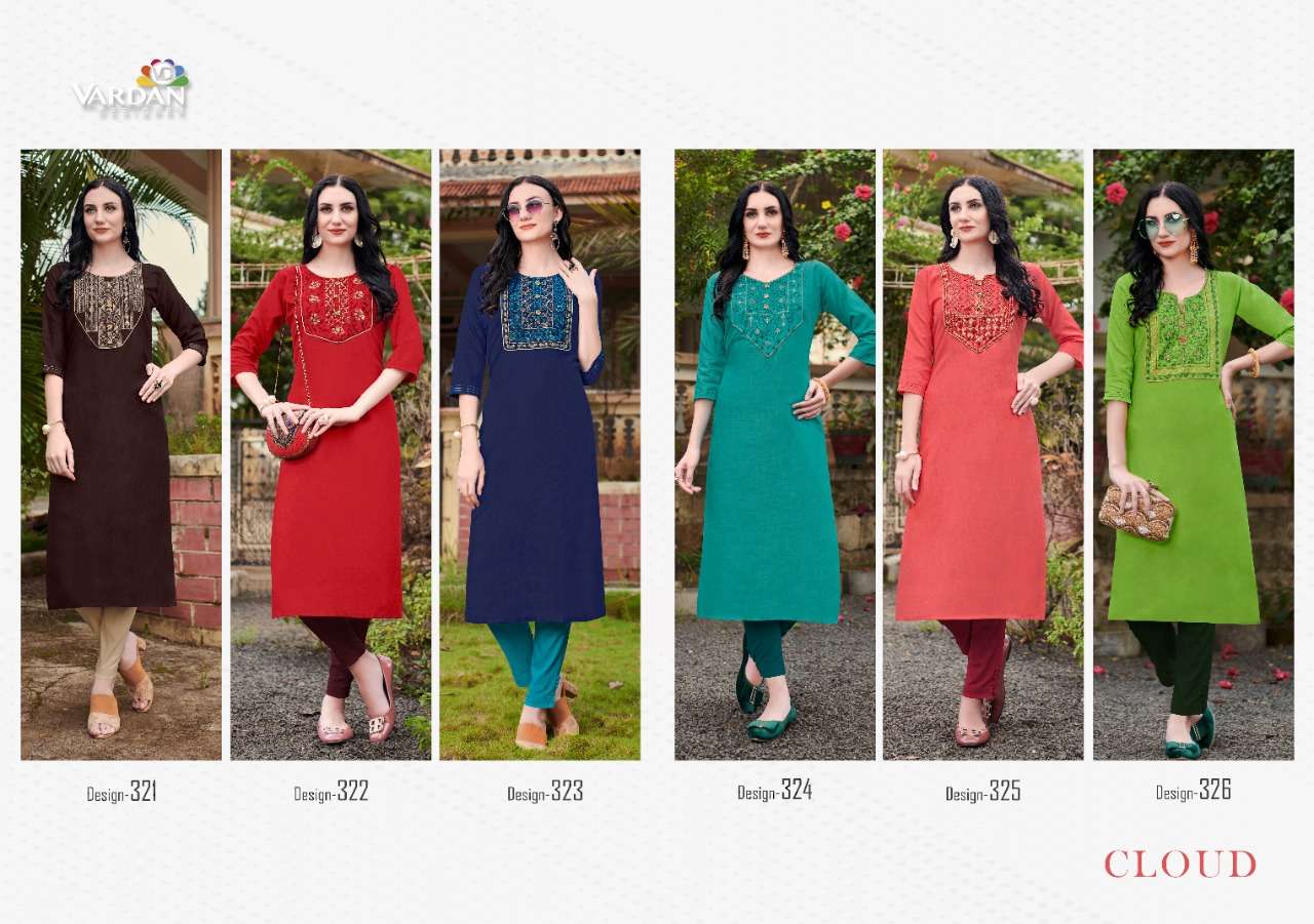VARDAN DESIGNER PRESENTS KURTI CATALOG CLOUD VOL-02 WHOLESALE RATE IN SURAT -SAI DRESSES