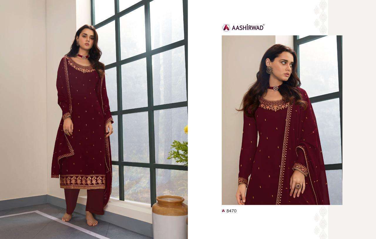 AASHIRWAD CREATION PRESENTS LATEST CATALOGUE GHAZAL WHOLESALE RATE IN SURAT