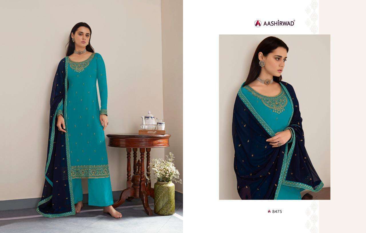 AASHIRWAD CREATION PRESENTS LATEST CATALOGUE GHAZAL WHOLESALE RATE IN SURAT