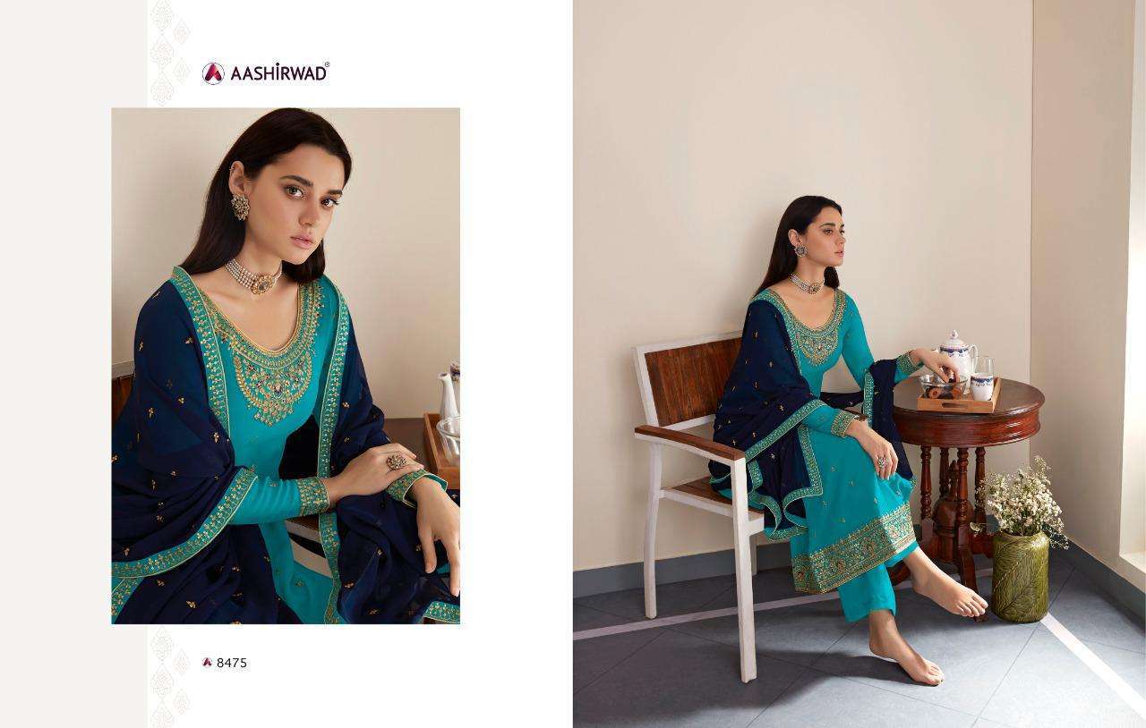 AASHIRWAD CREATION PRESENTS LATEST CATALOGUE GHAZAL WHOLESALE RATE IN SURAT