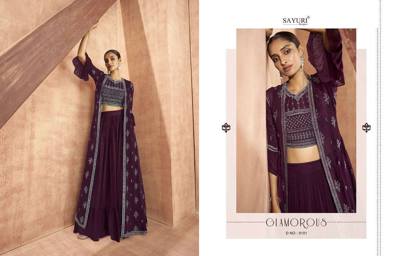 AASHIRWAD CREATION PRESENTS SAYURI ATTIRES GEORGETTE EMBROIDERY WHOLESALE READYMADE COLLECTION IN SURAT - SAI DRESSES