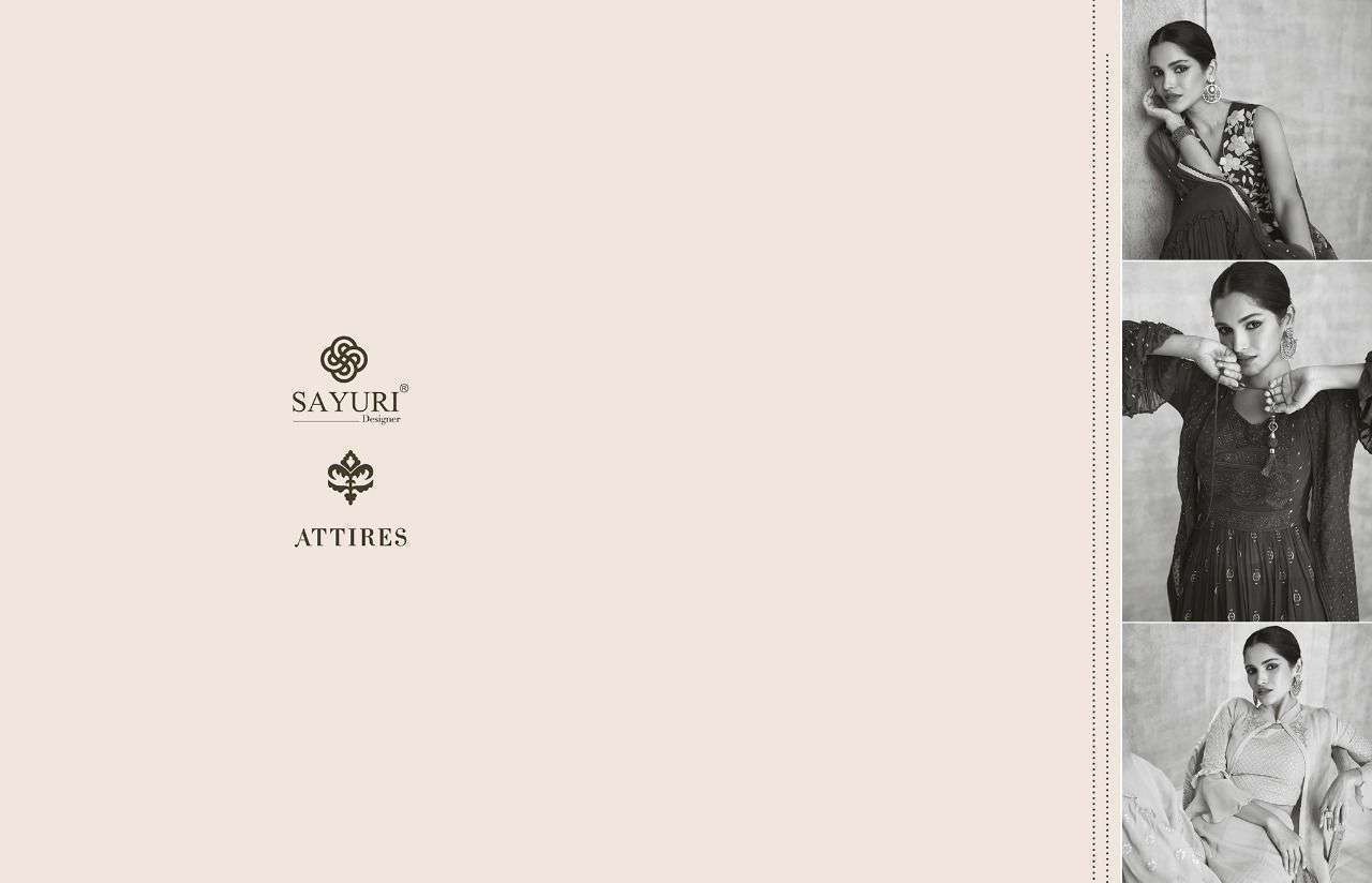 AASHIRWAD CREATION PRESENTS SAYURI ATTIRES GEORGETTE EMBROIDERY WHOLESALE READYMADE COLLECTION IN SURAT - SAI DRESSES