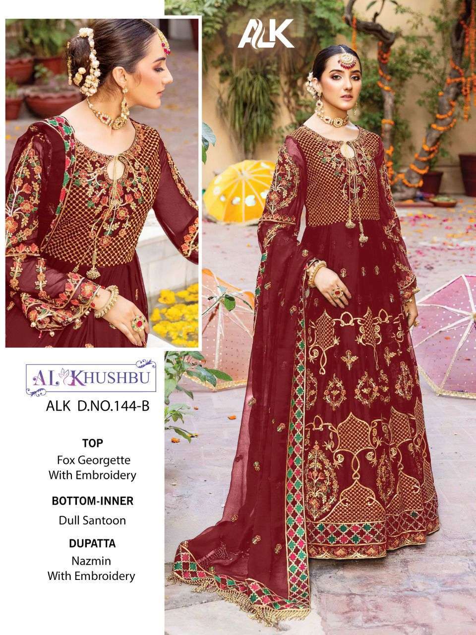 Al Khushbu 144 Series Exclusive Designer Pakistani Suits in wholesale rate in surat- Sai Dresses