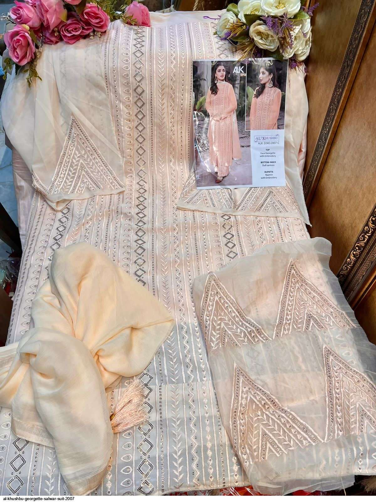 AL KHUSHBU GEORGETTE SALWAR SUIT 2007 IN WHOLESALE RATE IN SURAT- SAI DRESSES