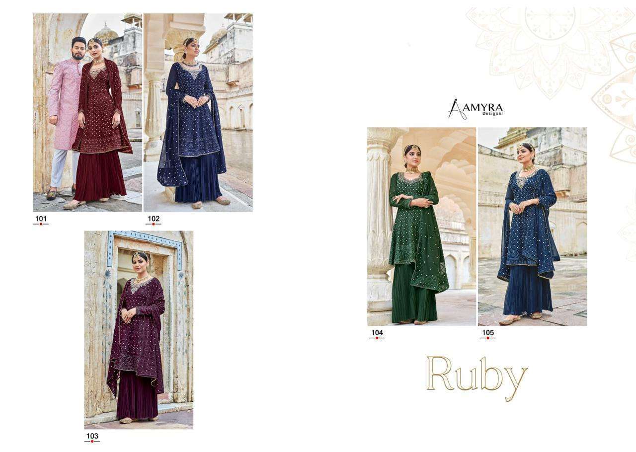 Amyra Designer Ruby Series 101-105 IN WHOLESALE RATE IN SURAT - SAI DRESSES