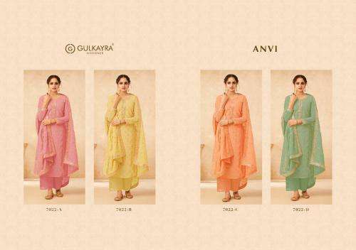 Gulkayra Designer Anvi 7022 Colors Suits in Wholesale Rate in Surat- Sai Dresses