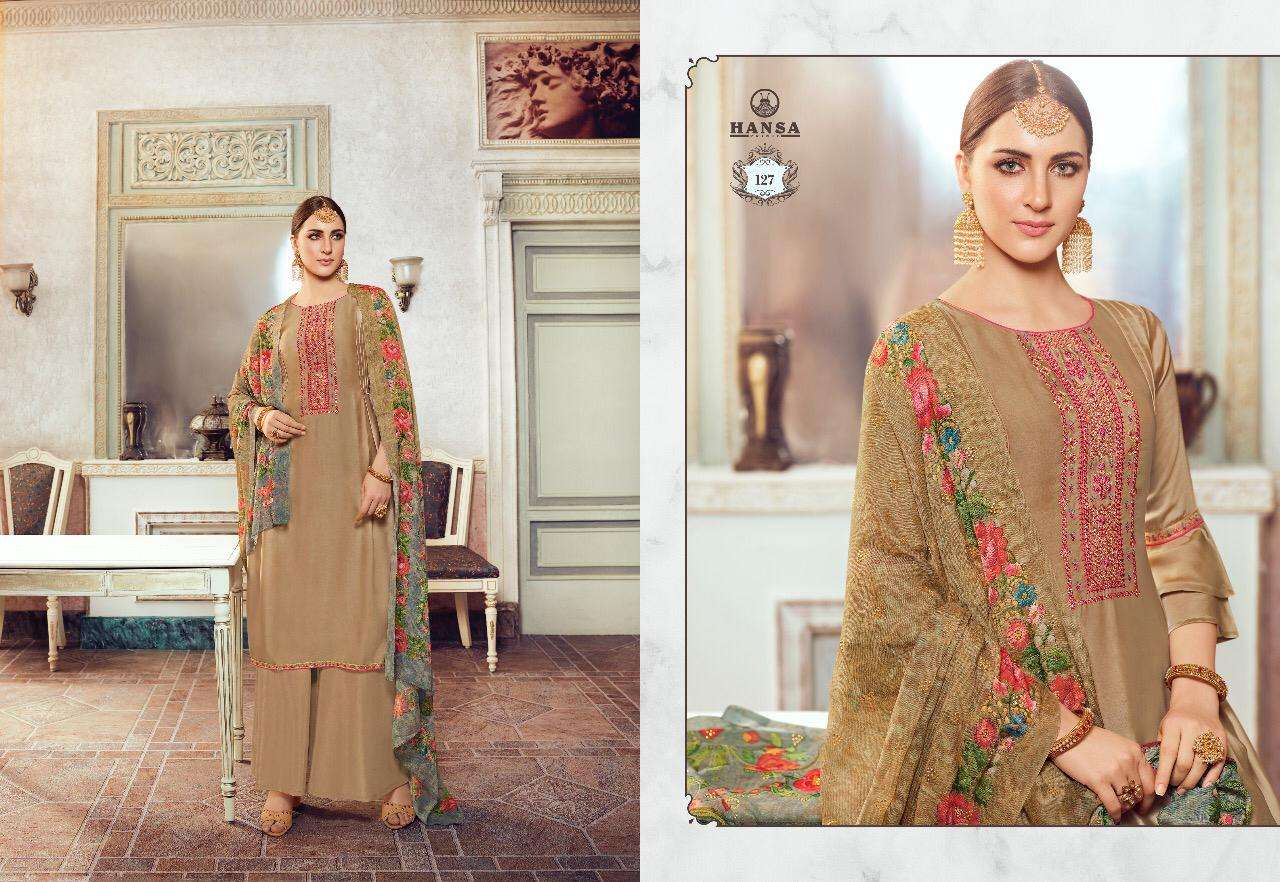HUSNA ARA HRIDYA BY HANSA PRINT 121 TO TO 128 SERIES WHOLESALE RATE IN SURAT