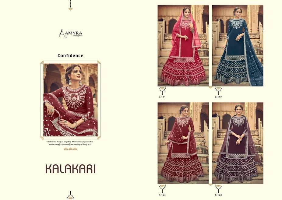Kalakari Aamyra Designer Designer Dress Material in wholesale Rate on Surat- Sai Dresses 