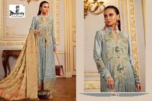 Maria Hit Vol 13 Majesty Pakistani Dress Material in Wholesale Rate in Surat- Sai Dresses