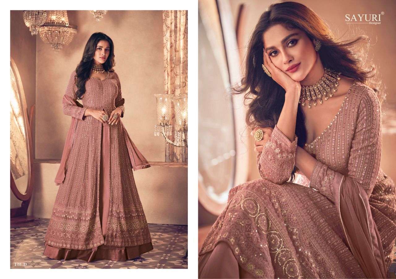 noor gold by sayuri georgette readymade skirt suits party wear collection in wholewsale rate inb surat- sai dresses