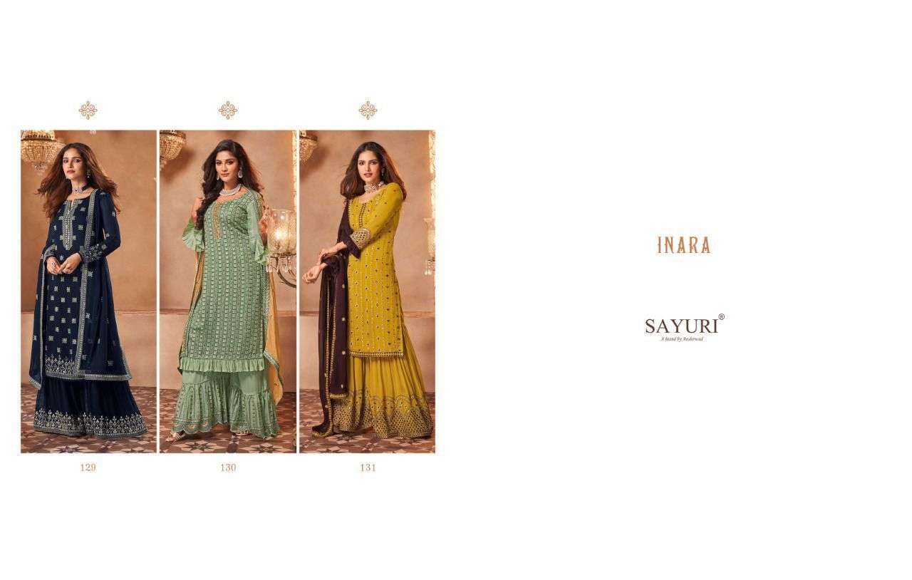 Sayuri Inara 129 Series Georgette Salwar Suit Collection IN WHOLESALE RATE IN SURAT- SAI DRESSES