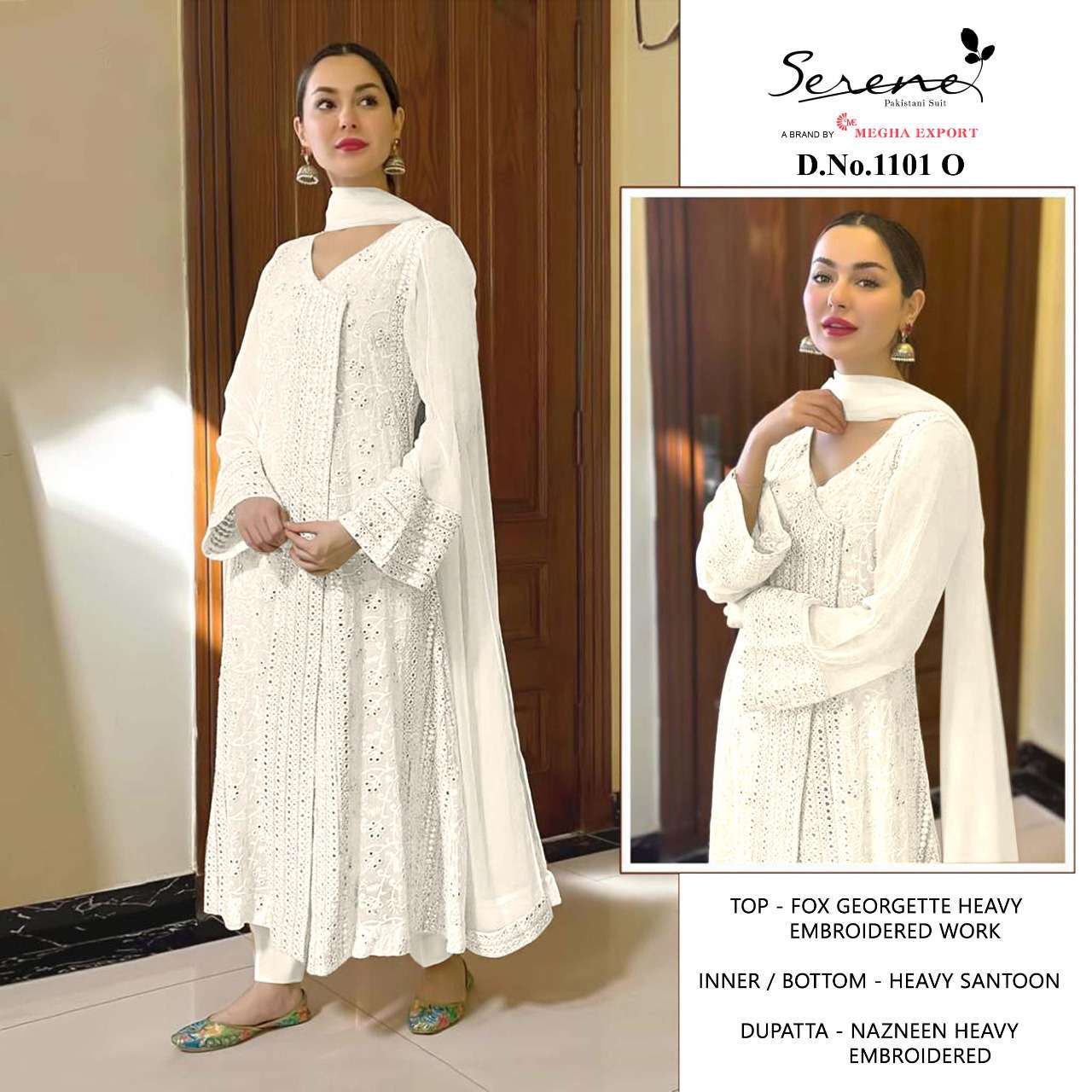  1101 COLORS VOL-2 BY SERENE 1101-M TO 1101-P SERIES GEORGETTE SEMI STICHED SALWAR SUITS IN WHOLESALE PRICE IN SURAT - SAI DRESSES 