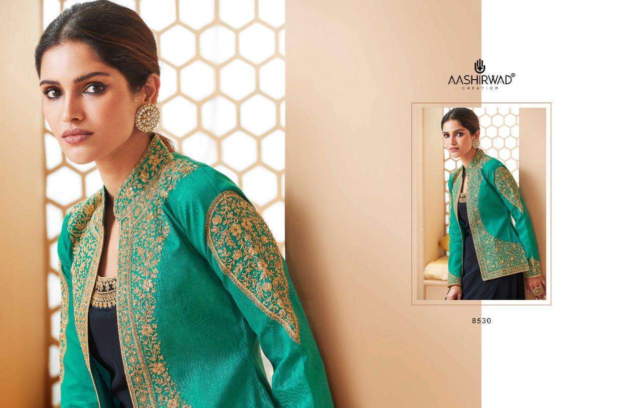 Aashirwad Present Aashi Series 8530-8535 Real Georgette Suit in wholesale rate in surat - Sai Dresses