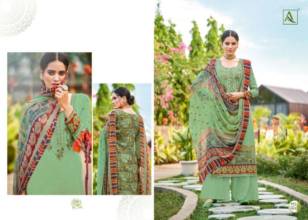 ALOK PRESENT KASTURI CATALOG CREPE DIGITAL PRINTED DESIGNER DRESS MATERIAL IN WHOLESALE PRICE IN SURAT - SAI DRESSES