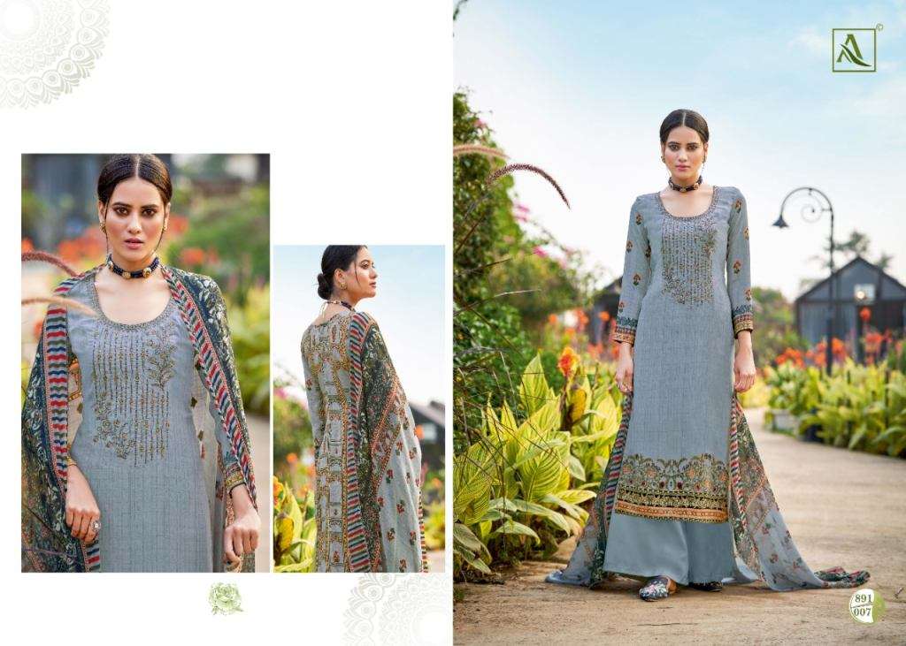 ALOK PRESENT KASTURI CATALOG CREPE DIGITAL PRINTED DESIGNER DRESS MATERIAL IN WHOLESALE PRICE IN SURAT - SAI DRESSES
