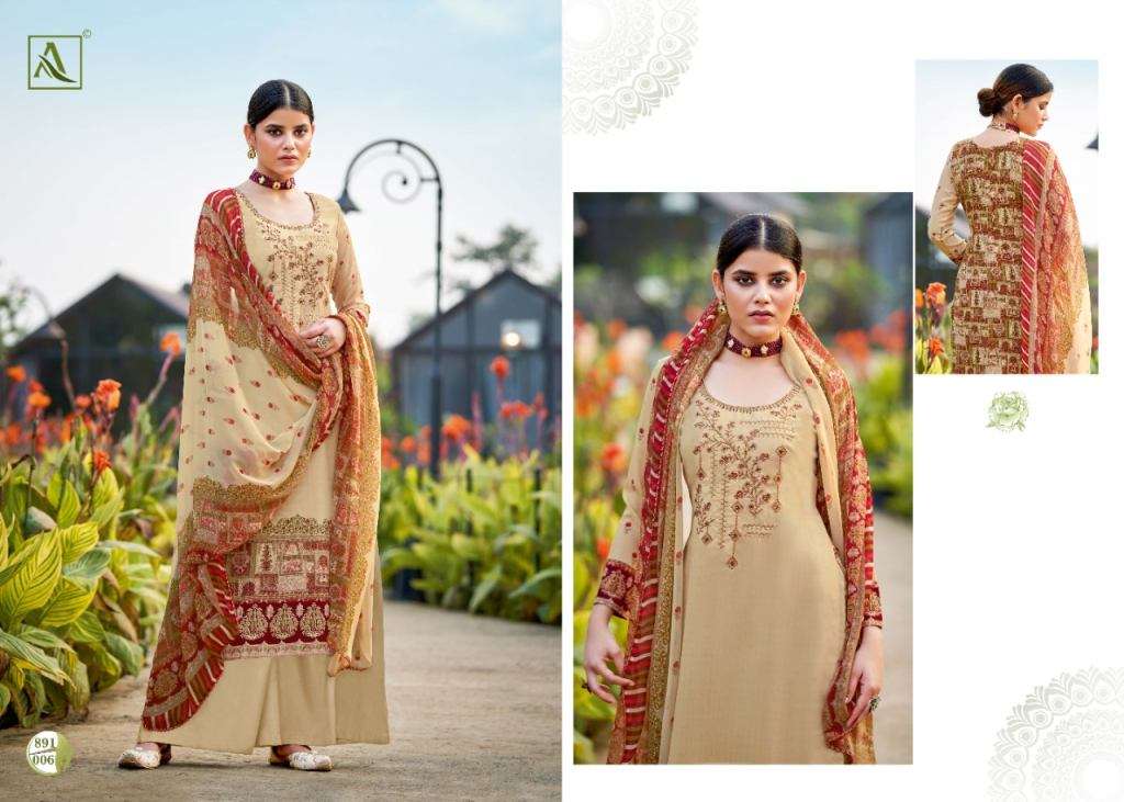 ALOK PRESENT KASTURI CATALOG CREPE DIGITAL PRINTED DESIGNER DRESS MATERIAL IN WHOLESALE PRICE IN SURAT - SAI DRESSES