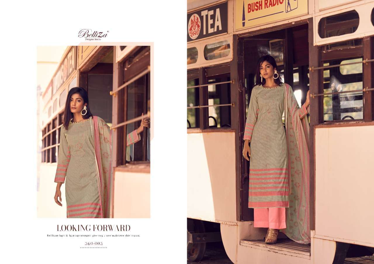 BELLIZA DESIGNER PRESENT NAZRANA PREMIUM COTTON PRINT DRESS SUITS IN WHOLESALE PRICE IN SURAT - SAI DRESSES
